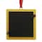2.5" x 2.5" White & Gold Square 2025 Metal Ornament Frame by Studio Décor®